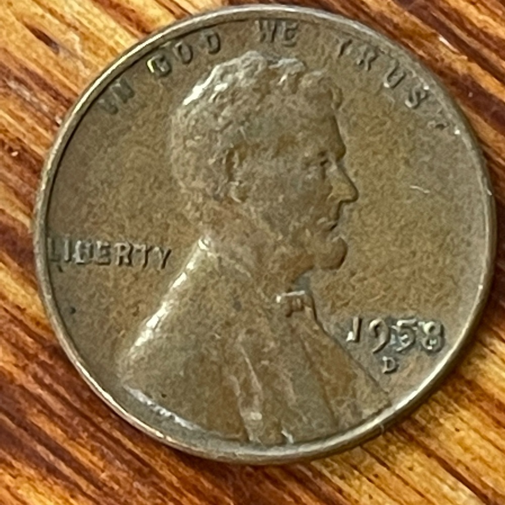 1958 D wheat penny